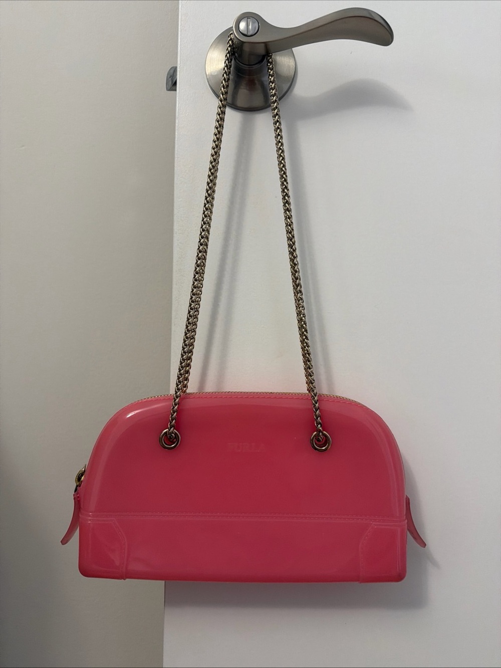 Furla Pink jelly Chain-Handle Shoulder Bag